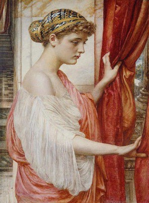 At the window
